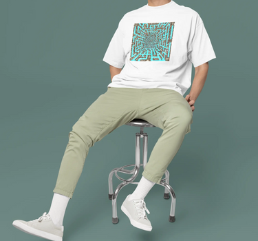 Abstract Maze Short Sleeve Staple T-Shirt Apliiq
