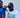 Fitted Black Cap with White Monogram Mikey Yaw