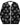 Unisex Black Bomber Jacket with White Star Doodle Mikey Yaw