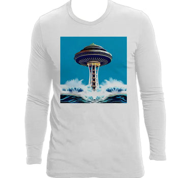 2050 Space Needle Long Sleeve T-Shirt Apliiq