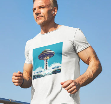 2050 Space Needle Short Sleeve Staple T-Shirt Apliiq