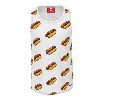 Hot Dog Pattern Premium Tank Top Contrado