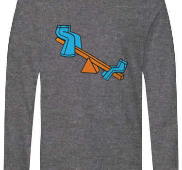 Wide Leg Skinny Jean Seesaw Long Sleeve T-Shirt
