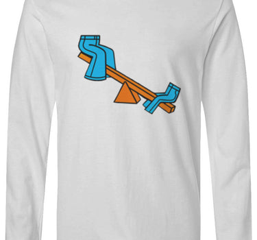 Wide Leg Skinny Jean Seesaw Long Sleeve T-Shirt