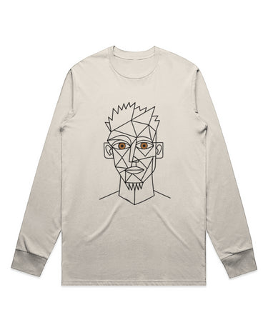 Cubist Brown Eyed Man Long Sleeve Staple T-Shirt