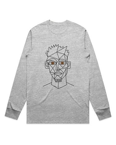Cubist Brown Eyed Man Long Sleeve Staple T-Shirt