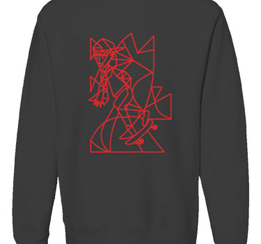 Cubist Skateboarder Premium Heavyweight Non-Hooded Sweatshirt