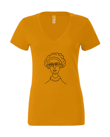 Cool Granny Women’s Jersey Deep V-Neck Tee