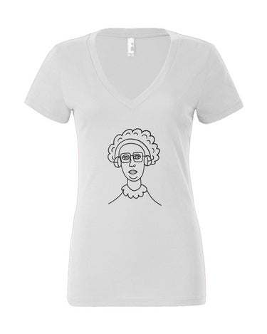 Cool Granny Women’s Jersey Deep V-Neck Tee