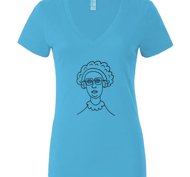 Cool Granny Women’s Jersey Deep V-Neck Tee
