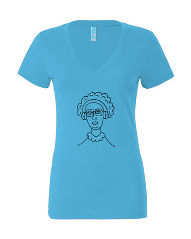 Cool Granny Women’s Jersey Deep V-Neck Tee
