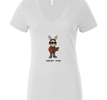 Dope Bunny Women’s Jersey Deep V-Neck Tee