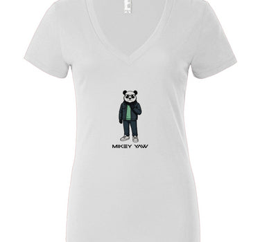 Cool Panda Women’s Jersey Deep V-Neck Tee