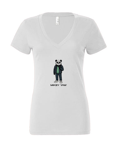 Cool Panda Women’s Jersey Deep V-Neck Tee
