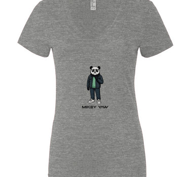 Cool Panda Women’s Jersey Deep V-Neck Tee
