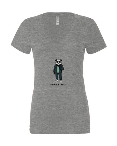 Cool Panda Women’s Jersey Deep V-Neck Tee