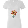 Bleeding Flower Women’s Jersey Deep V-Neck Tee