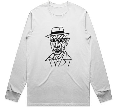Cubist Man Wearing a Fedora Long Sleeve Staple T-Shirt