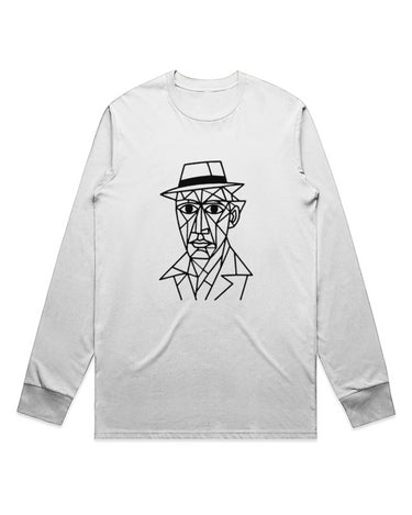Cubist Man Wearing a Fedora Long Sleeve Staple T-Shirt