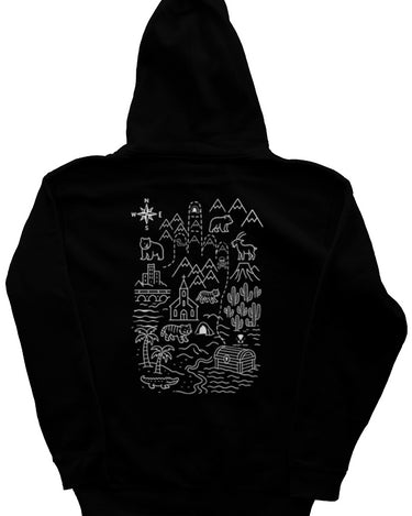 Treasure Map Zipper Hoodie