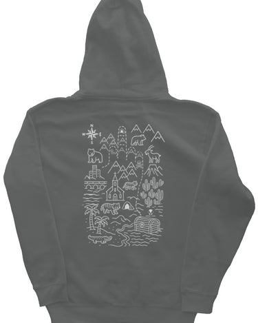 Treasure Map Zipper Hoodie