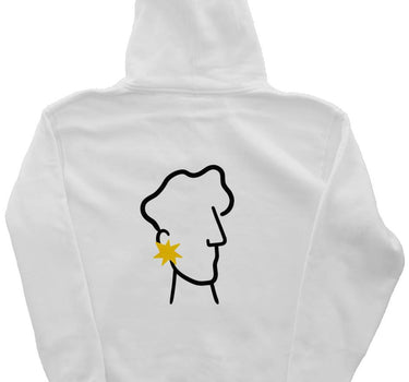 Zipper Hoodie – Face Outline with Earring Graphic Hoodie | Mikey Yaw