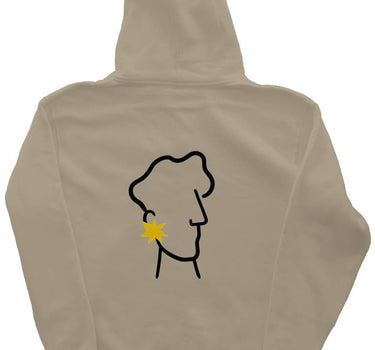 Zipper Hoodie – Face Outline with Earring Graphic Hoodie | Mikey Yaw