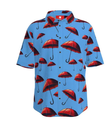 A Rainy Day in Paris Button Down Short Sleeve Shirt Mikey Yaw