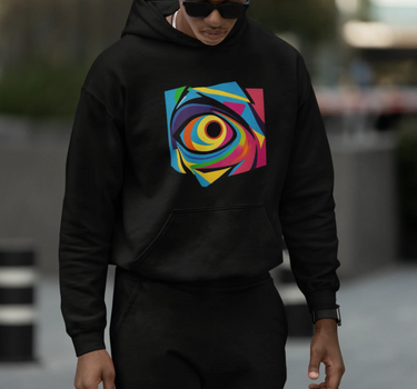 Abstract Eye 2 Premium Heavyweight Hooded Sweatshirt Apliiq