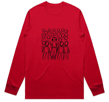 Abstract Figure Walking in NYC Crowd Long Sleeve Staple T-Shirt