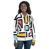 Abstract Geometric Shapes Unisex Bomber Jacket Mikey Yaw