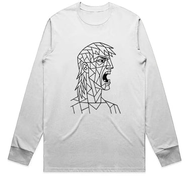 Angry Mullet Man Long Sleeve Staple T-Shirt