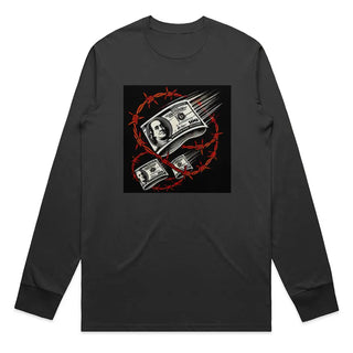 Barbed Wire Money Staple Long Sleeve T-Shirt