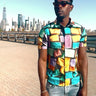 Bars of Soap Button Down Short Sleeve Shirt Mikey Yaw