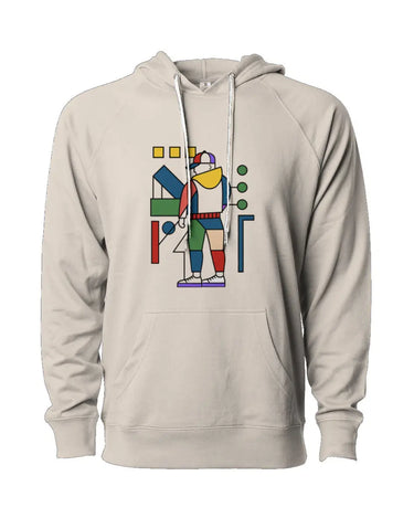 Bauhaus Streetwear Figure Loopback Terry Hooded Sweatshirt