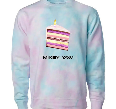 Birthday Cake Tie Dye Non-Hooded Sweatshirt - Mikey Yaw