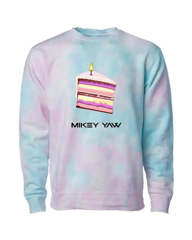 Birthday Cake Tie Dye Non-Hooded Sweatshirt - Mikey Yaw