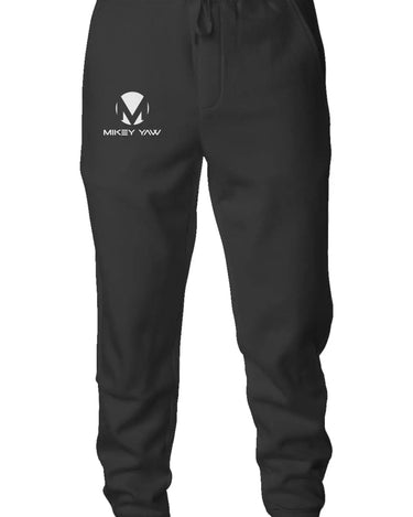 Black Midweight Fleece Jogger Sweatpants - Mikey Yaw