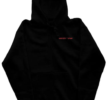 Black Zipper Hoodie with Abstract Image of a Woman - Mikey Yaw