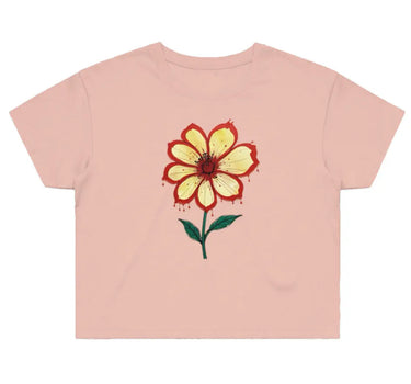 Bleeding Flower Women's Street Crop T-Shirt