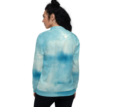 Blue Watercolor Unisex Bomber Jacket Mikey Yaw