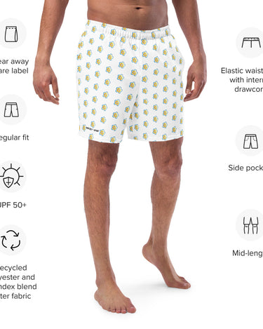 Bolted Flower Men's Swim Trunks - Mikey Yaw