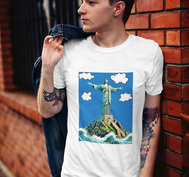 Christ The Redeemer 2050 Short Sleeve Staple T-Shirt Apliiq