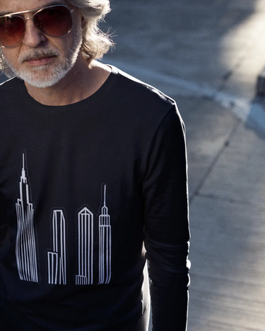 City Skyline Long Sleeve T-Shirt Apliiq