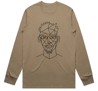 Cubist Brown Eyed Man Long Sleeve Staple T-Shirt