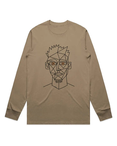 Cubist Brown Eyed Man Long Sleeve Staple T-Shirt