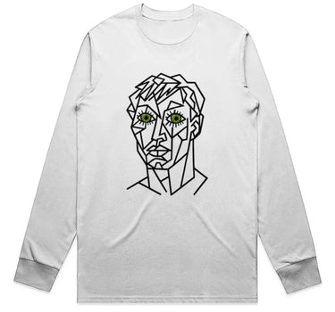 Cubist Green Eyed Man Long Sleeve Staple T-Shirt