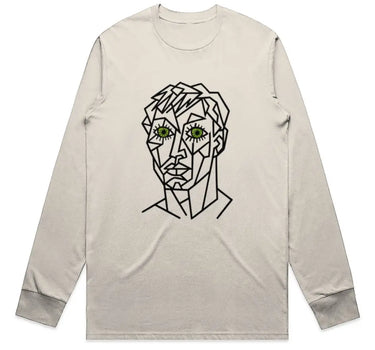 Cubist Green Eyed Man Long Sleeve Staple T-Shirt