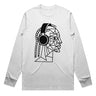 Cubist Profile of Woman Wearing Headphones Long Sleeve Staple T-Shirt