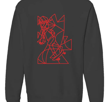 Cubist Skateboarder Premium Heavyweight Non-Hooded Sweatshirt